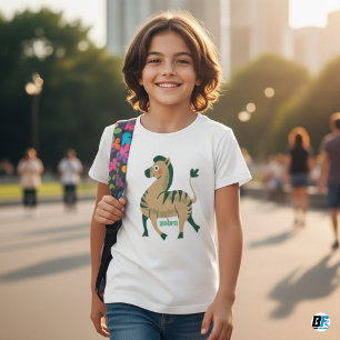 Animal Alphabet Z For Zebra  Baby T-Shirt