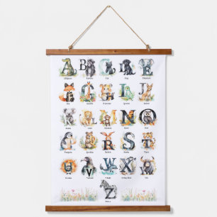 Animal Alphabets   Nursery Art Wall Hanging Tapestry