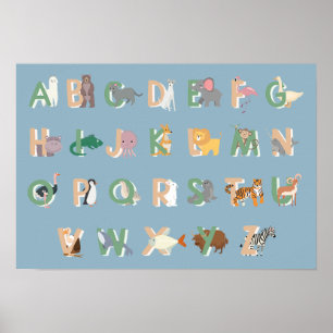 Animal Alphabets Poster