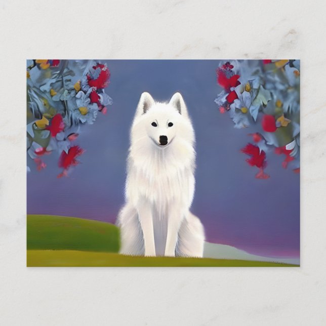 Animal American Eskimo Postcard (Front)