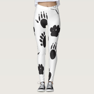 Animal and Bird Footprint  Leggings