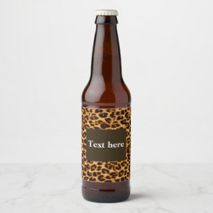Animal, animal print, Leopard ,cheetah Beer Bottle Label