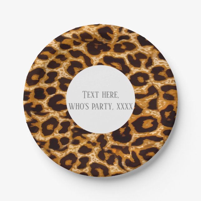 Animal, animal print, Leopard ,cheetah Paper Plate (Front)