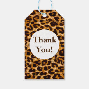 Animal, animal print, Leopard , thank you gift tag