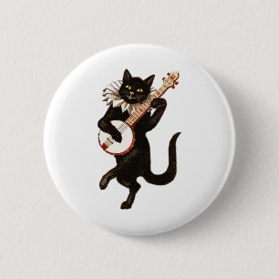 Animal Anthropomorphic Cat Feline 6 Cm Round Badge