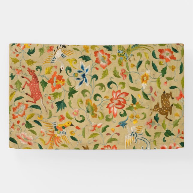 Animal Antique Horse Bird Deer Rabbit Banner (Horizontal)