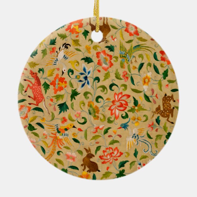 Animal Antique Horse Bird Deer Rabbit Ceramic Tree Decoration (Back)