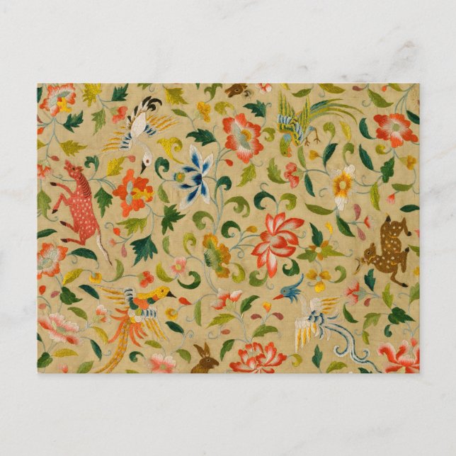 Animal Antique Horse Bird Deer Rabbit Postcard (Front)