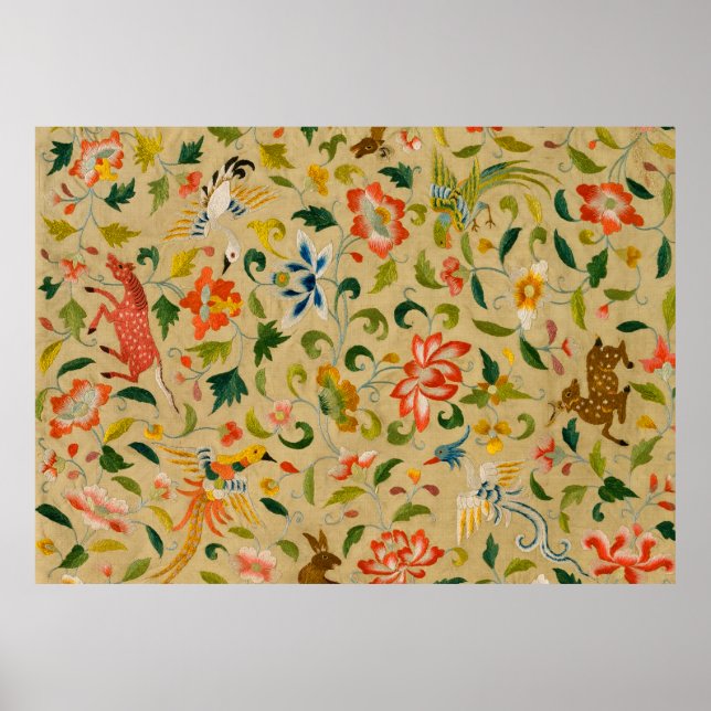 Animal Antique Horse Bird Deer Rabbit Poster (Front)