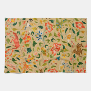 Animal Antique Horse Bird Deer Rabbit Tea Towel