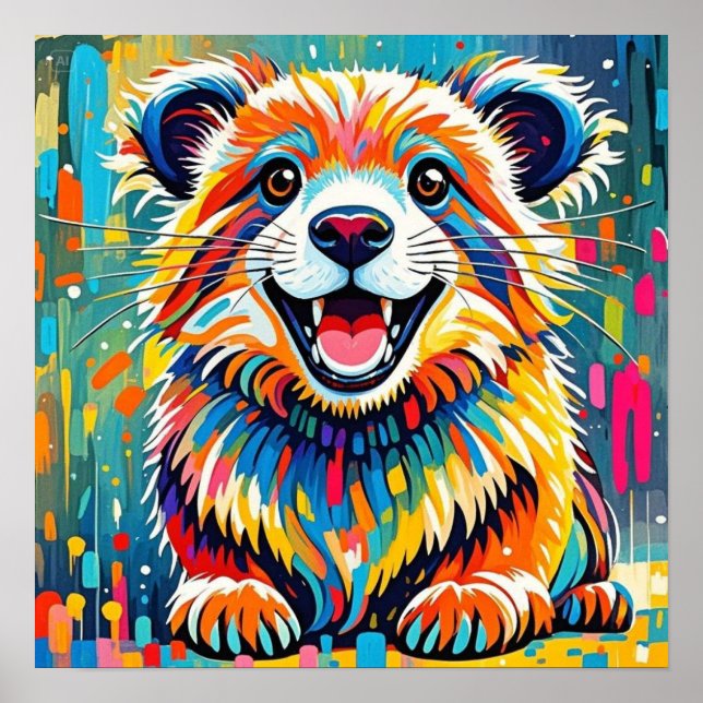 Animal art design featuring bold, dynamic poster (Front)