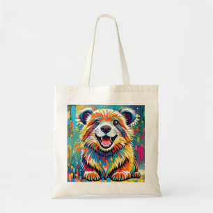 Animal art design featuring bold, dynamic tote bag