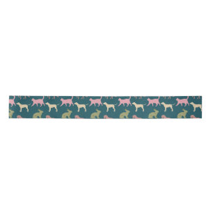 Animal Art Pattern Dog Colour Patterns Cartoon Dog Satin Ribbon