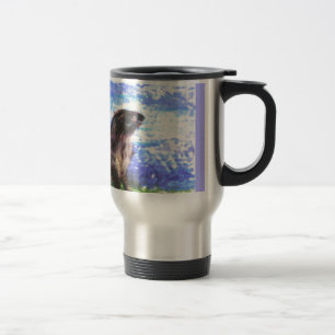 Animal Art Sparkly River Otter Travel Mug