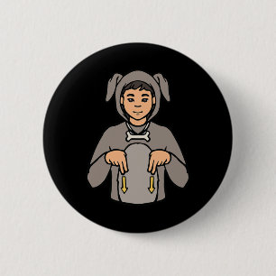 Animal Asl Hand Gesture Deaf Hearing Loss Awarenes 6 Cm Round Badge