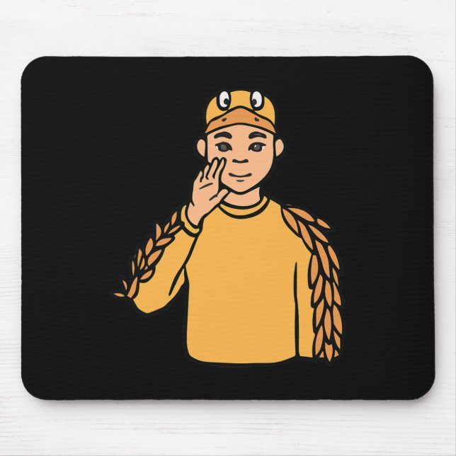 Animal Asl Hand Gesture Deaf Hearing Loss Awarenes Mouse Mat (Front)