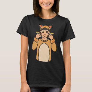 Animal Asl Hand Gesture Deaf Hearing Loss Awarenes T-Shirt