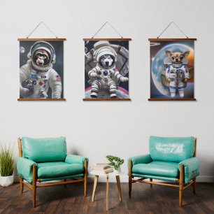 Animal Astronauts Hanging Tapestry