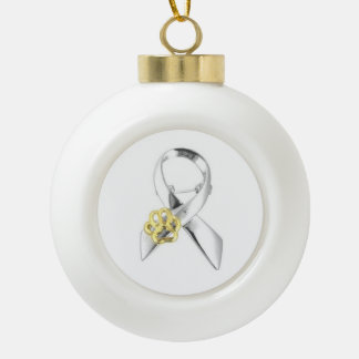 Animal awareness Hanging a Christmas tree  Ceramic Ball Christmas Ornament