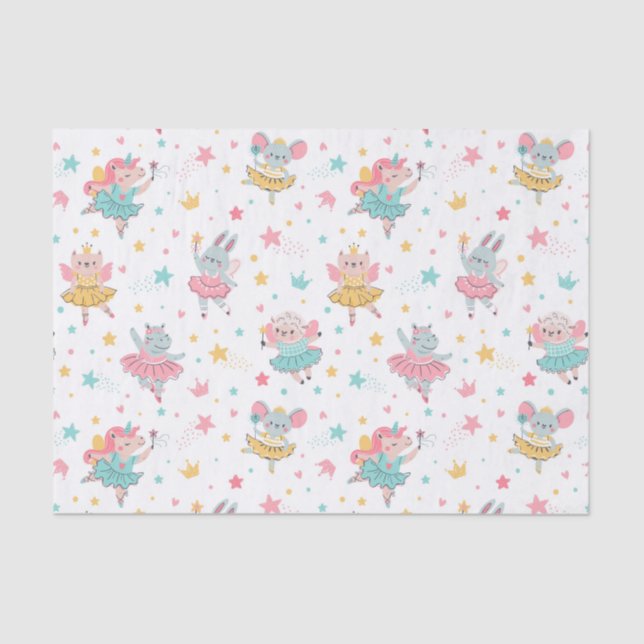 Animal Ballerinas Tissue Paper (Front)