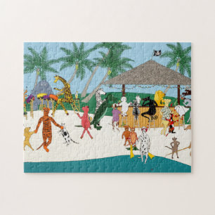 Animal Beach Party 11x14 Jigsaw Puzzle