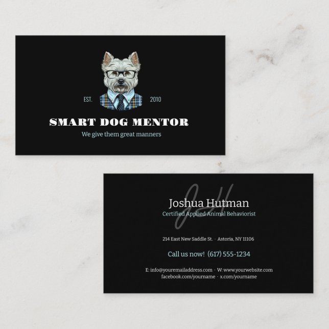 Animal Behaviorist | Dog Training Business Card (Front/Back)