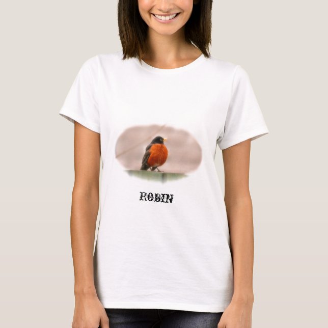 Animal Bird American Robin T-Shirt (Front)