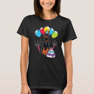Animal Birthday Party Pet Dog Owner Doberman T-Shirt