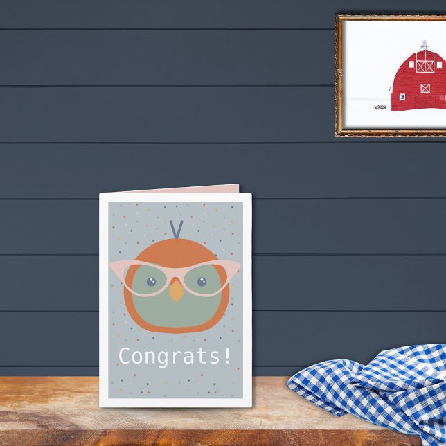 Animal Birthday Penguin Confetti Birthday Card (Animal Penguin Birthday Card Dot Pattern on Blue Background)