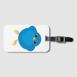 Animal, Bluebird, Cartoon Luggage Tag