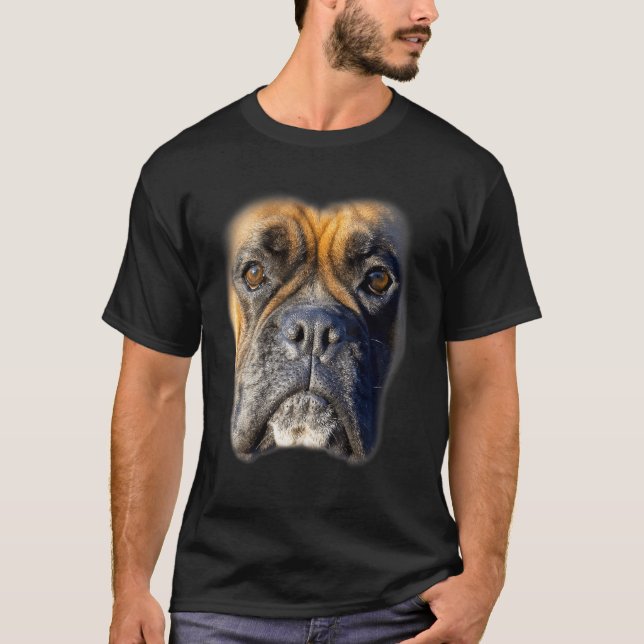 Animal  Boxer Face Dog T-Shirt (Front)