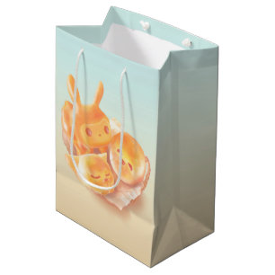 Animal Bread Basket: Smiling Bichon, Bunny & Cat Medium Gift Bag