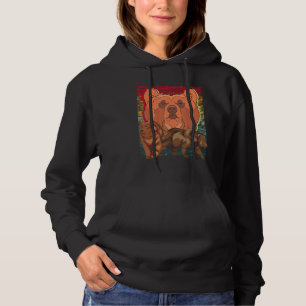 Animal Brown Bear Forest Animal Retro Bear Hoodie