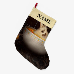 Animal - Bunny - There's a hare in my soup Large Christmas Stocking