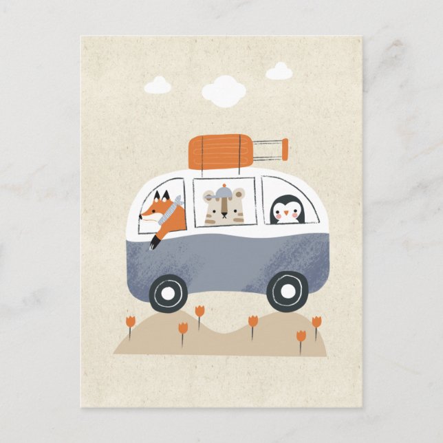 Animal bus postcard (Front)