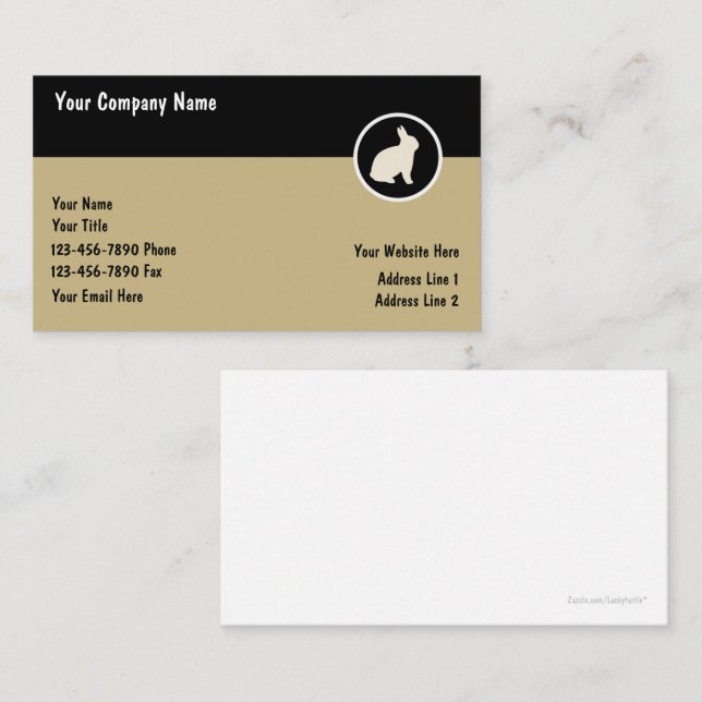 Animal Business Cards (Front/Back)