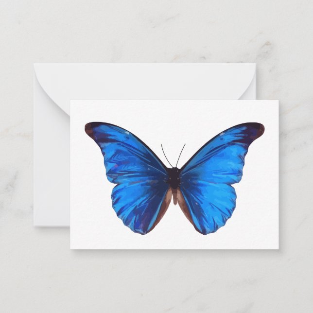 Animal Butterfly Insect Nature Morpho Blue Post-it Card (Front)
