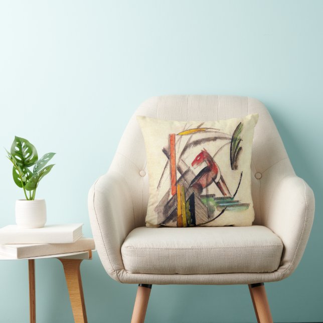 Animal by Franz Marc, Vintage Expressionism Art Cushion (Chair)