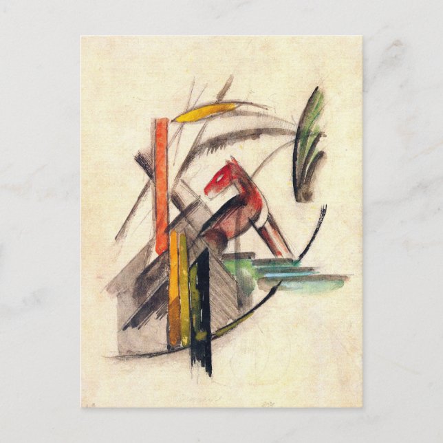 Animal by Franz Marc, Vintage Expressionism Art Postcard (Front)