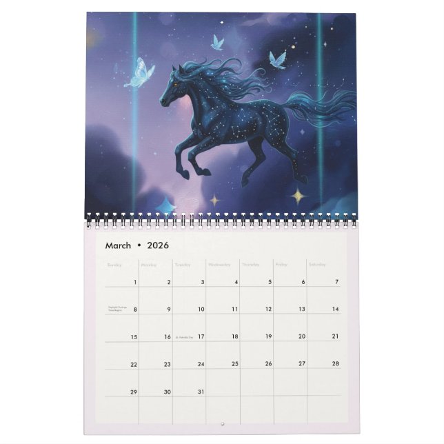 Animal Calendar 2026 Fantasy Animal Galaxy Night   (Mar 2026)