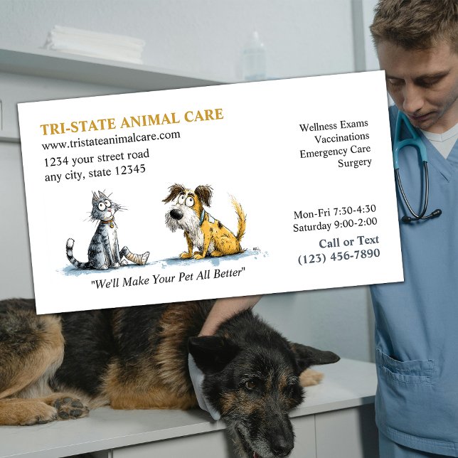 Animal Care Clinic Business Card (Creator Uploaded)