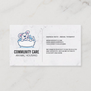 Animal Care   Dog Wash Business Card