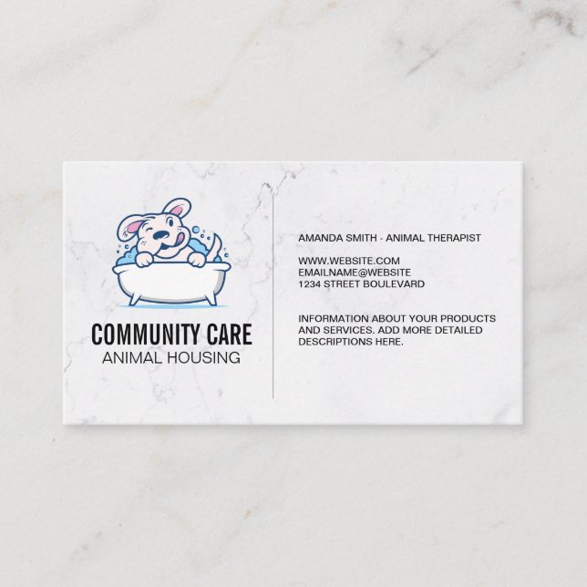 Animal Care | Dog Wash Business Card (Front)