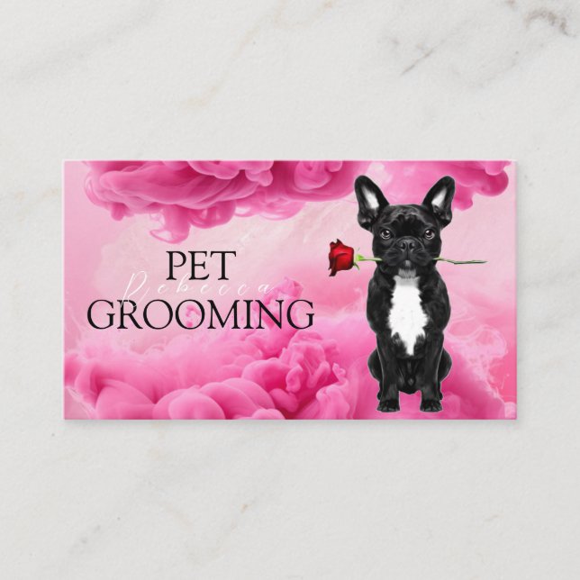 Animal Care Pet Grooming Spa Salon Puppy Business Card (Front)