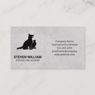 Animal Care Shelter Dog Cat Logo Business Card