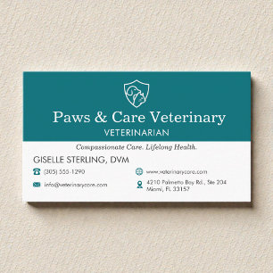Animal Care Vet Clinic Professional Business Card