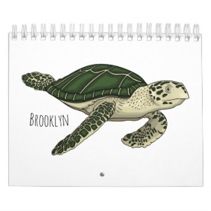 Animal cartoon illustration calendar