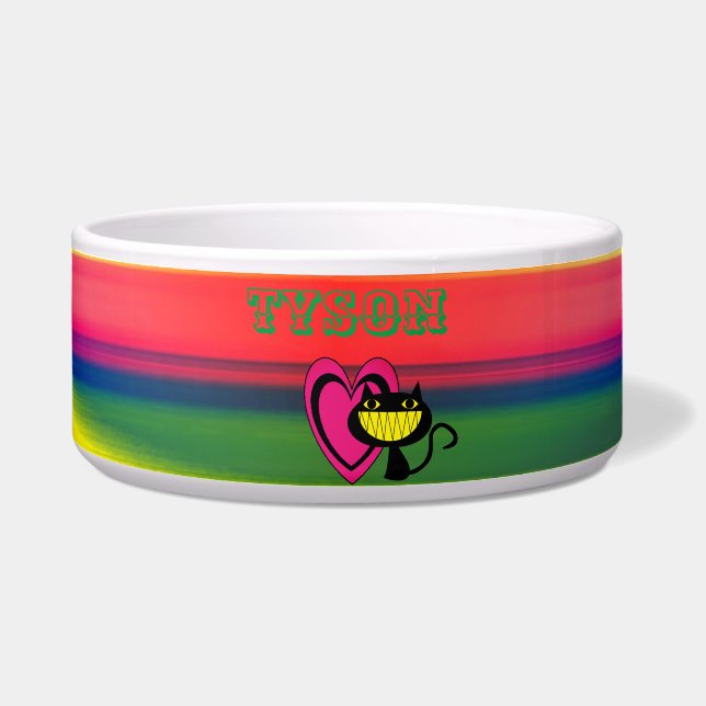 Animal Cat Kitten - Abstract Pet Bowl (Front)