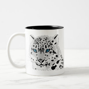Animal Cat Leopard Snow Leopard Wild Cat Two-Tone Coffee Mug