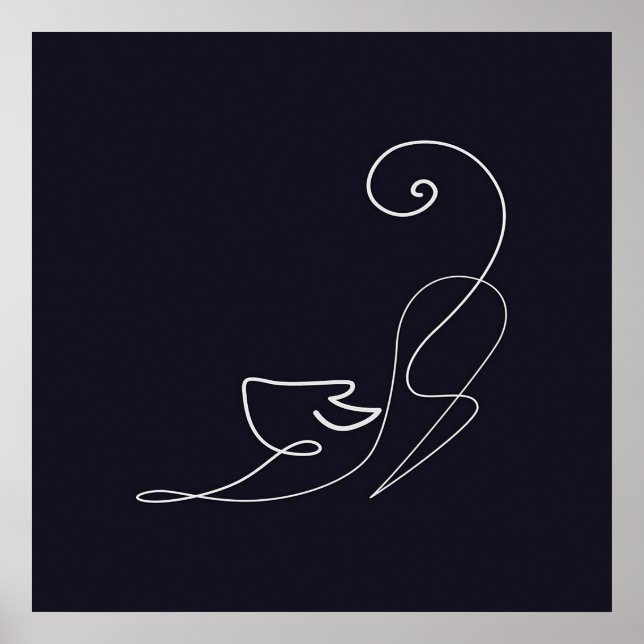 Animal Cat | Line Art | Cat Lover Poster (Front)